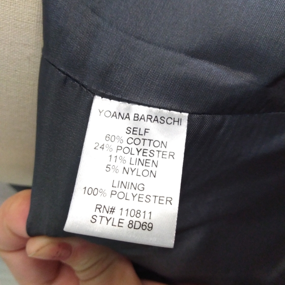 Yoana Baraschi Grey and Black Sleeveless A Line Dress Size 8 - Picture 12 of 16